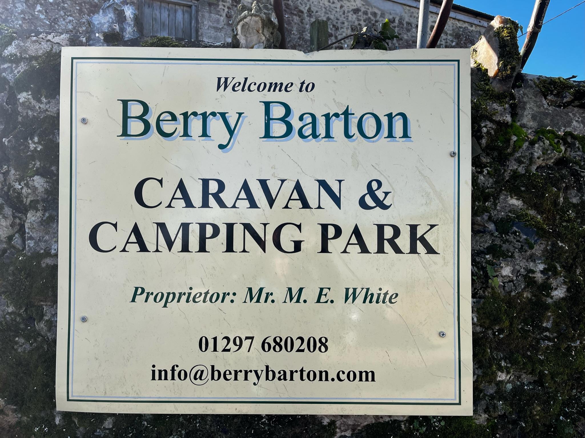 Berry Barton welcome sign